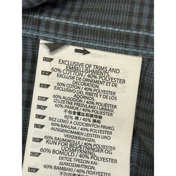 5.11 Tactical Echo Shirt Men’s XL Blue Plaid Snap Front Cotton Blend - Picture 6 of 9